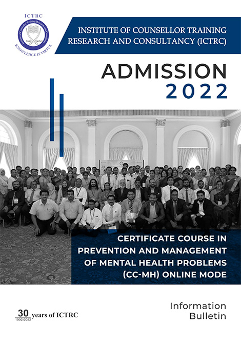 Certificate Course in Prevention and Management of Mental Health Problems
